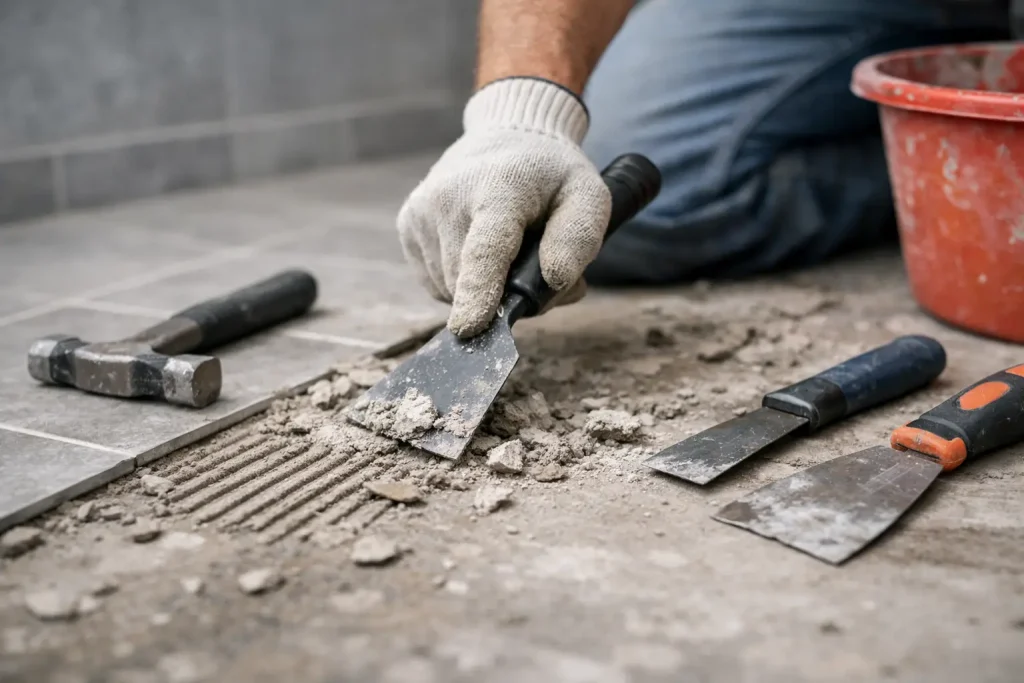 How to Remove Tile Adhesive Properly