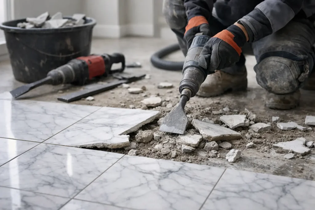 Marble Tile Removal Done Properly