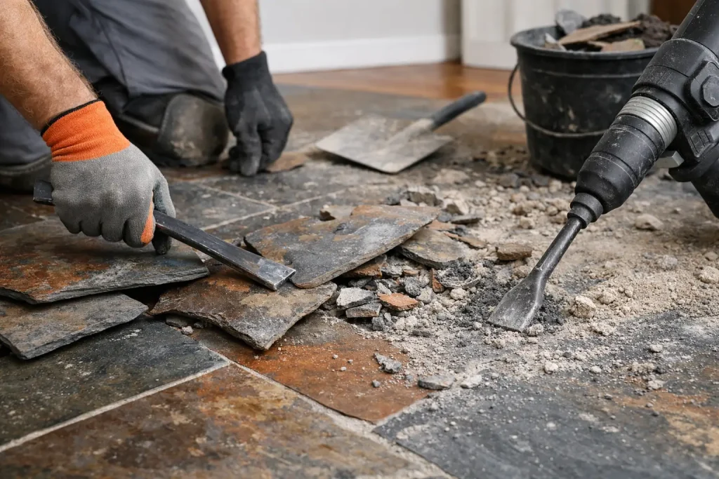 Slate Tile Removal Done Properly