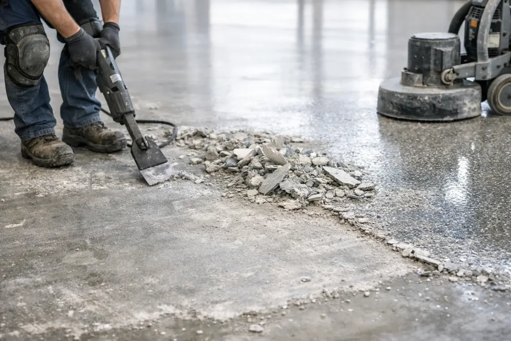 How to Strip Epoxy Flooring Without Damaging Slab