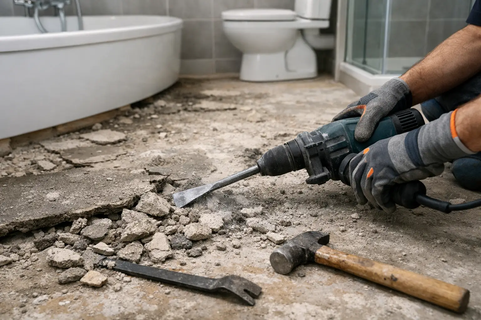 How to Remove Bathroom Screed Without Damage