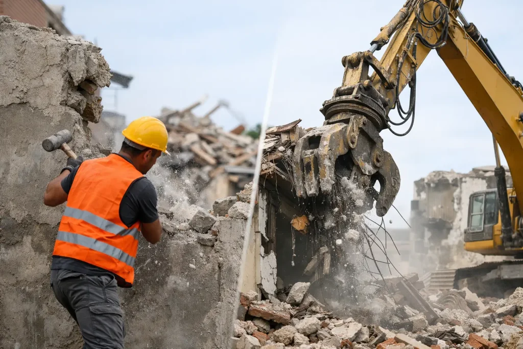 Manual Versus Machine Demolition Explained