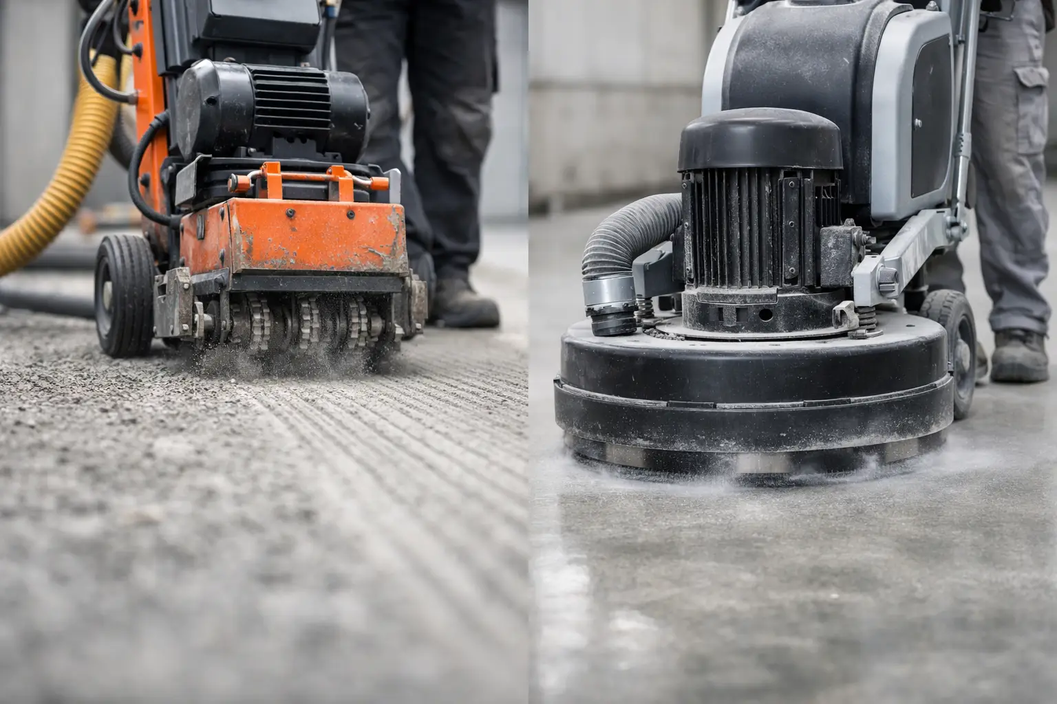 Scarifying Versus Grinding for Concrete Floors