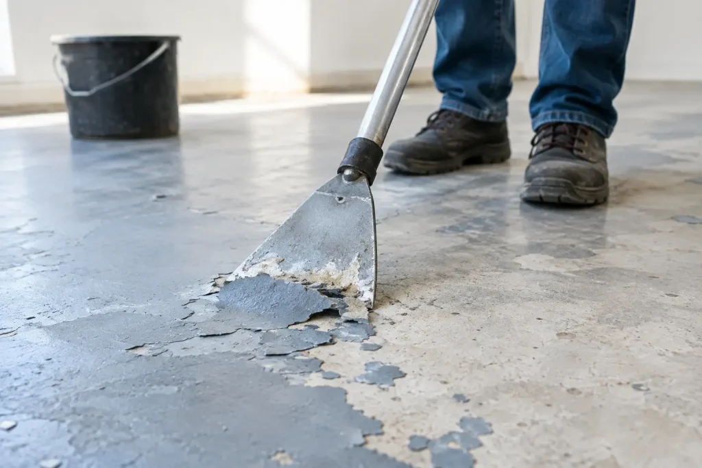 How to Strip Floor Paint Without Ruining the Slab