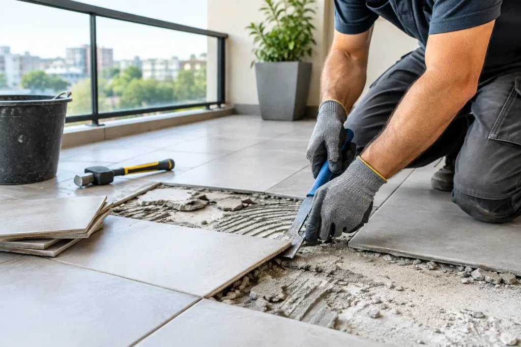 How to Remove Balcony Tiles Without Damaging Slabs
