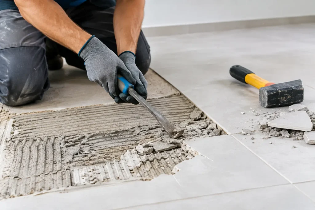 How to Remove Tile Bedding Without Slab Damage