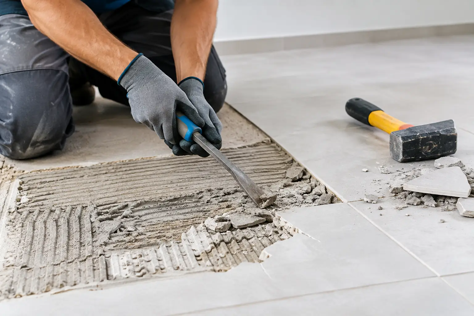 How to Remove Tile Bedding Without Slab Damage