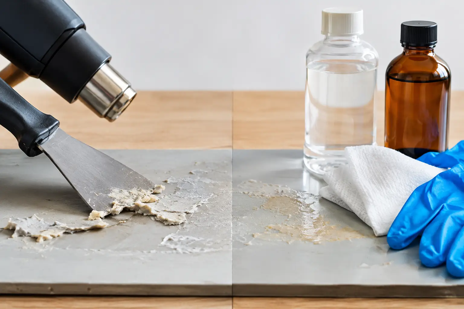 Mechanical Versus Chemical Adhesive Removal